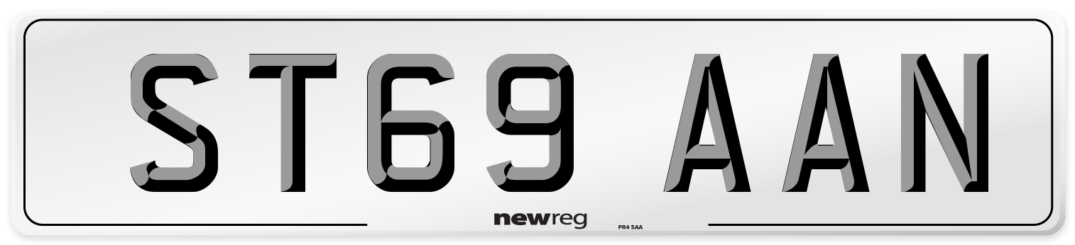 ST69 AAN Number Plate from New Reg